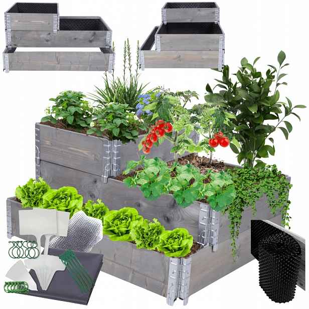 Nastavitelný vyvýšený záhon s kaskádovou impregnací Fólie Kelímky 60x120x100