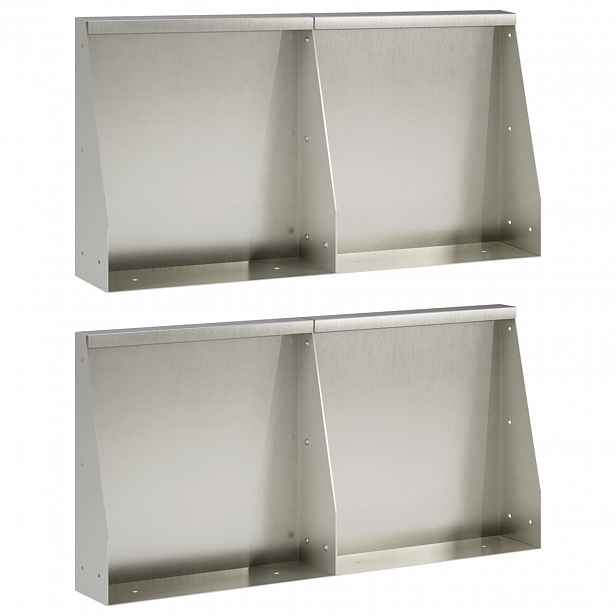 vidaXL Opěrná zeď 4 ks 40 x 12 x 30 cm Nerezová ocel Stříbrná