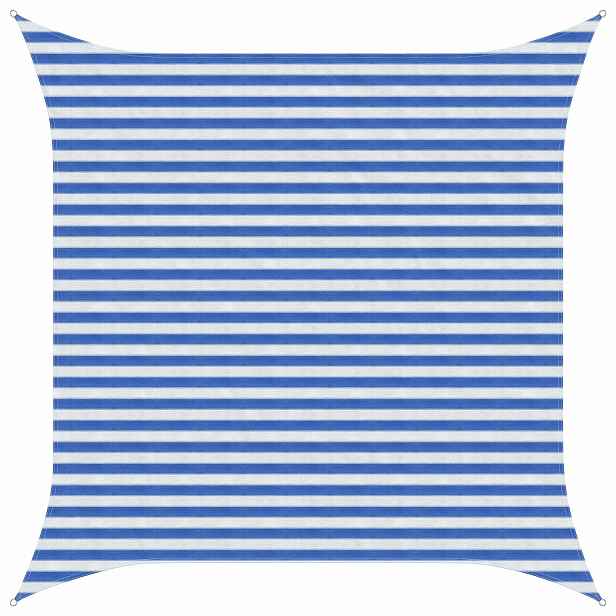 vidaXL Sluneční plachta Modrá a bílá 3,6 x 3,6 m HDPE
