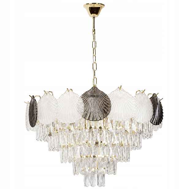 Závěsné Stropní Svítidlo Zlatá Glamour Do Obývacího Pokoje 60 cm 9xE14