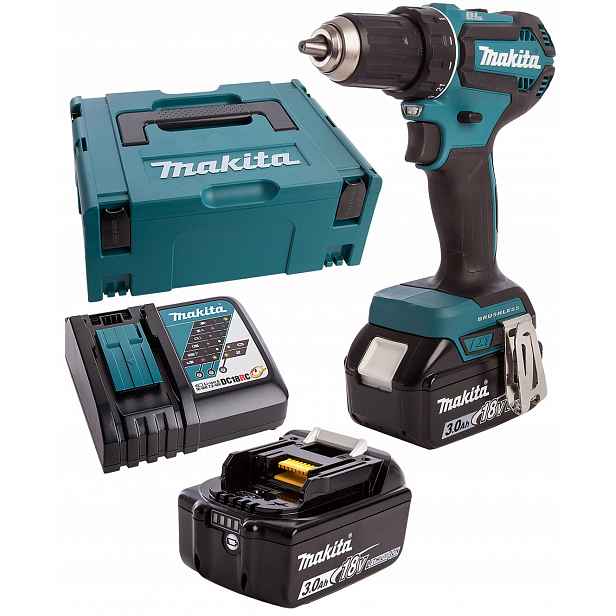 Aku Šroubovák 18V 2x3,0Ah 50Nm Makita DDF485RFJ Makpac