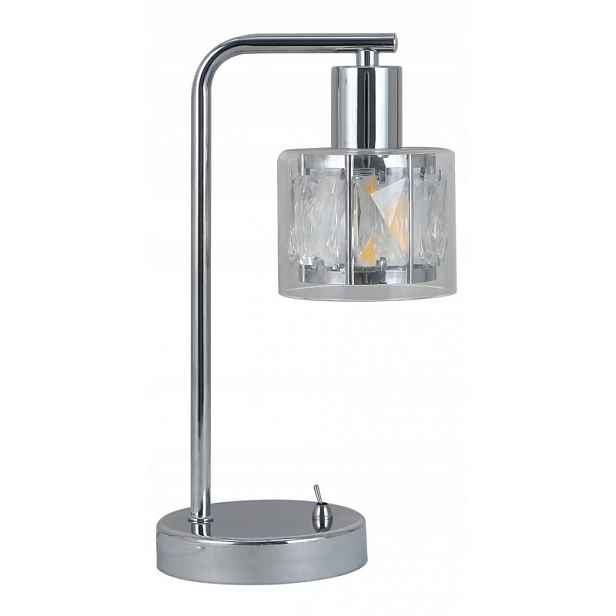 Chromovaná stojací lampa s jedním zdrojem světla pro kancelářskou komodu Elmo