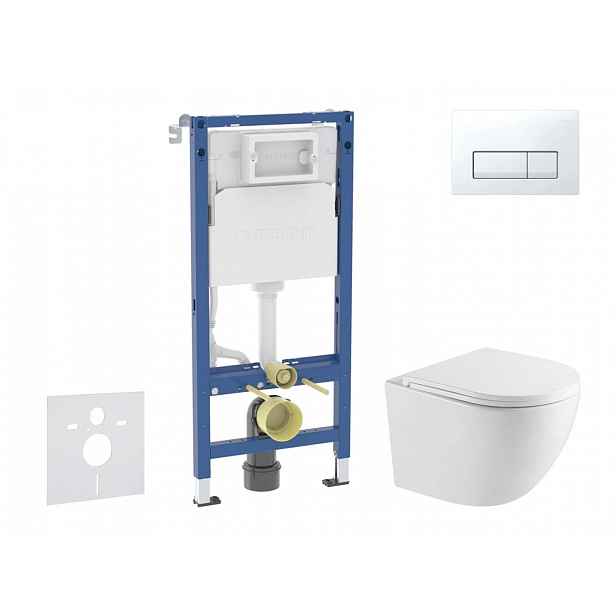 Geberit Duofix - Set předstěnové instalace, klozetu Oudee a sedátka softclose, tlačítko Delta50, alpská bílá SANI11CA31103