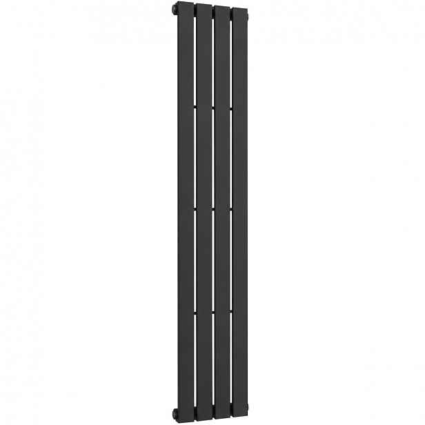 Koupelnový radiátor Arlen - boční připojení - 558 W - černá matná - 1800x300 mm