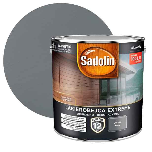 Sadolin Lakobejca Na Dřevo Extreme Tmavě šedá 2,5L
