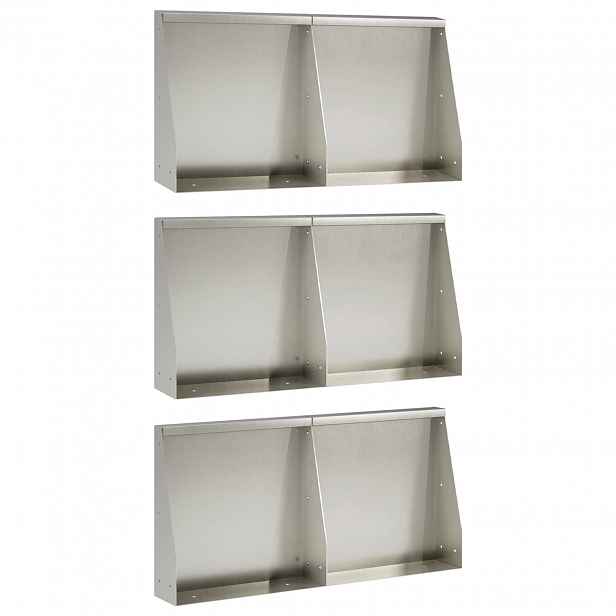 vidaXL Opěrná zeď 6 ks 40 x 12 x 50 cm Nerezová ocel Stříbrná