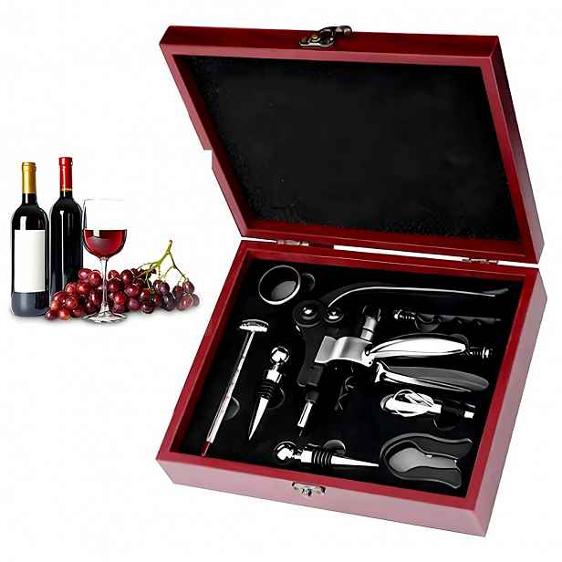 Set na víno Vývrtka otvírák na lahve Dávkovač Termometr Box