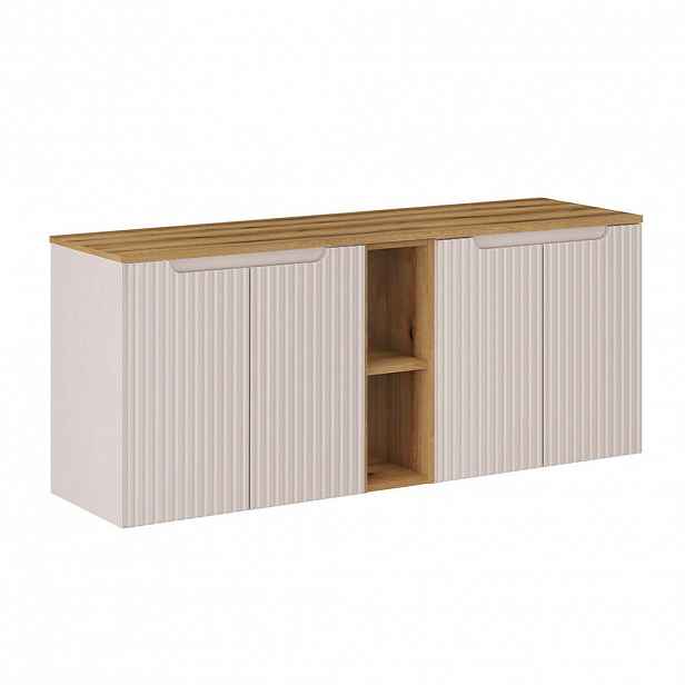 Petits-meubles SKŘÍŇKA POD UMYVADLO 140.4cm Riva Kašmír a dřevo