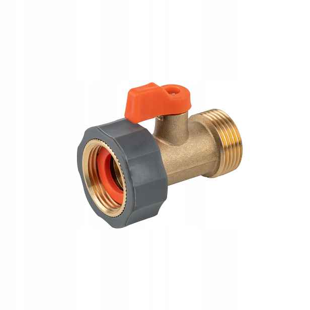 2x Přípojka na kohoutek Gw 3/4" s ventilem a výstupem na Gz 3/4" mosaz Brass