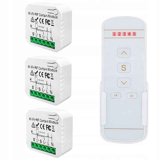 3x Ovladač Záclonových Rolet Wifi Tuya Smart 5 Kanálový Dálkový Ovladač
