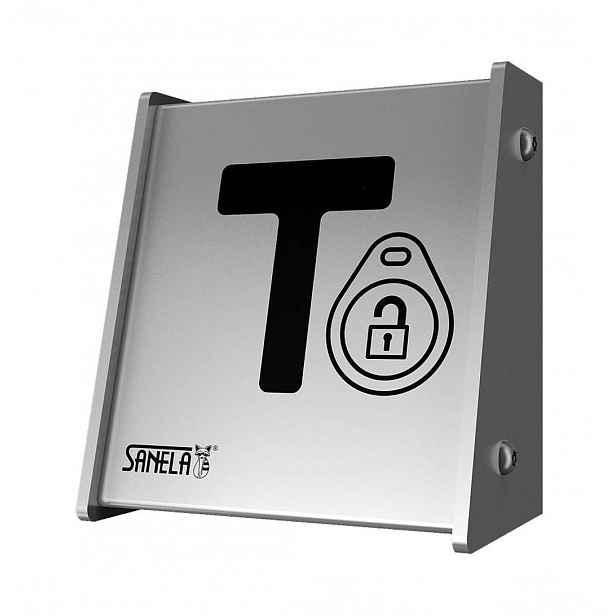 Sanela Automaty - Nástěnný RFID spínač dveřního zámku, matný nerez SLZA 30A