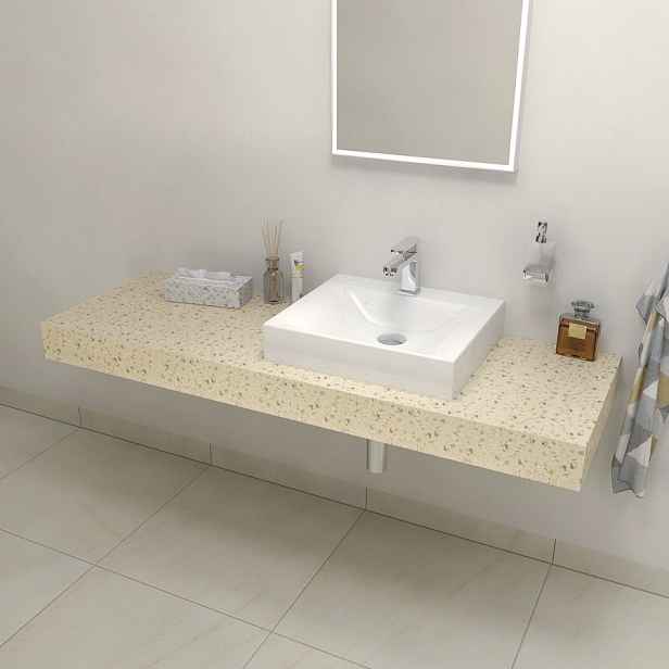 Sapho TAILOR rockstone deska 150x50 cm, provedení límce C