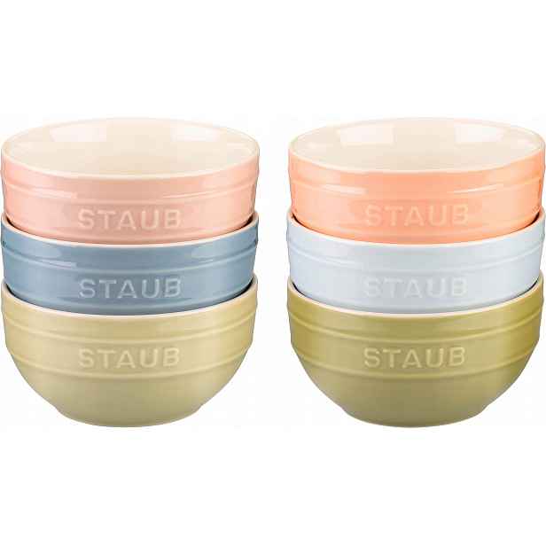 Staub Serving sada 6 keramických misek 12 cm 0,4 l, vícebarevné