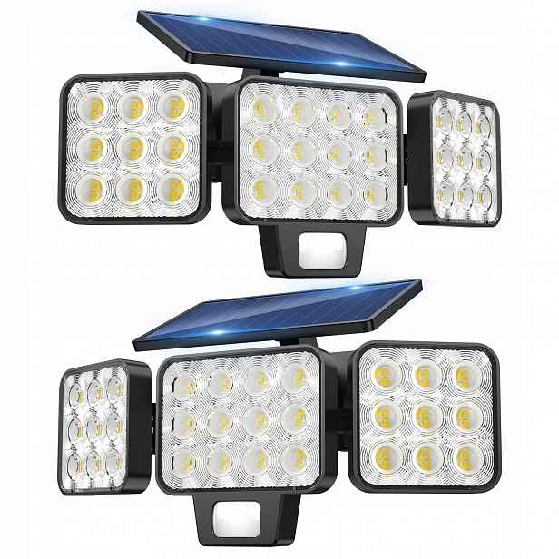 Gearlite Solární lampy pro venkovní použití s pohybovým senzorem, 2 ks, garáž