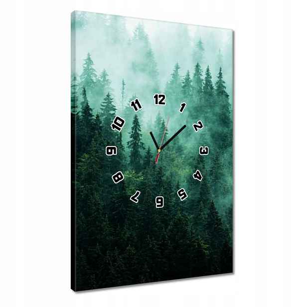 Hodiny 40x60 Les Mlha Krajina Cestování