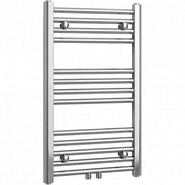 Koupelnový radiátor Benito - středové připojení 50mm/boční - 209 W - chrom - 700x450 mm