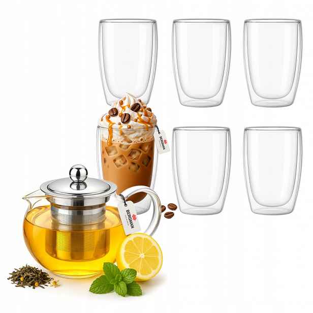 Sada Bergman – džbán 950 ml 6 termosklenic 450 ml