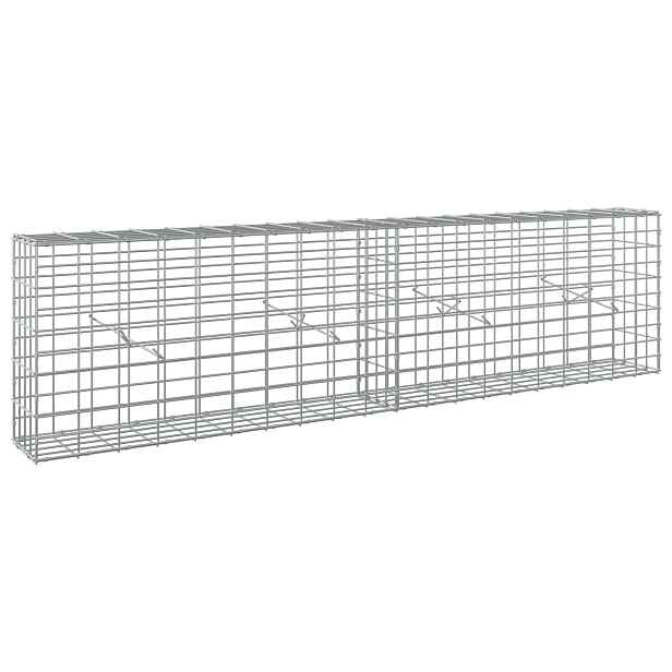 vidaXL Gabion s drátem 3,5 mm a síťkou 5x10 cm 200x20x50 cm