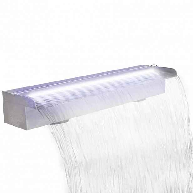 vidaXL Obdélníková bazénová fontána s LED nerezová ocel 60 cm