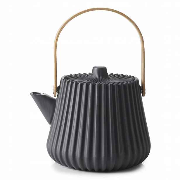 Zázvor Revol Pekoe 550 ml černý porcelán, spařovač, bambusová tyčinka