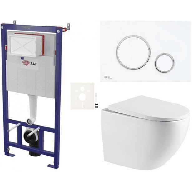 Závěsný wc set do lehkých stěn / předstěnová SAT SIKOSSREX6776K