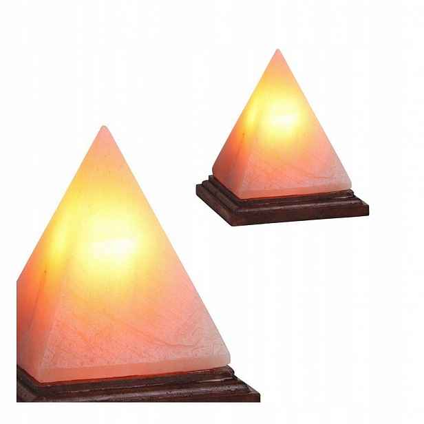 Dekorativní stolní lampa noční solná pyramida