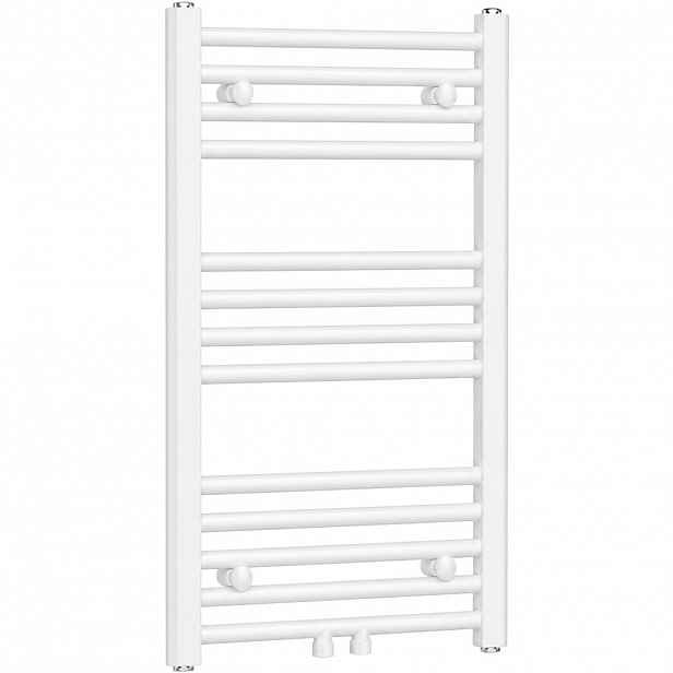 Koupelnový radiátor Benito - středové připojení 50mm/boční - 265 W - bílá  lesklá - 700x450 mm