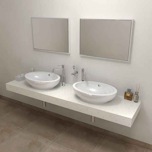 Sapho TAILOR rockstone deska 170x50 cm, provedení límce C