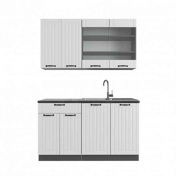 Vicco JEDNOTKOVÁ KUCHYNĚ Fame-Line Bílý venkovský dům/antracit 140 cm bez pracovní desky