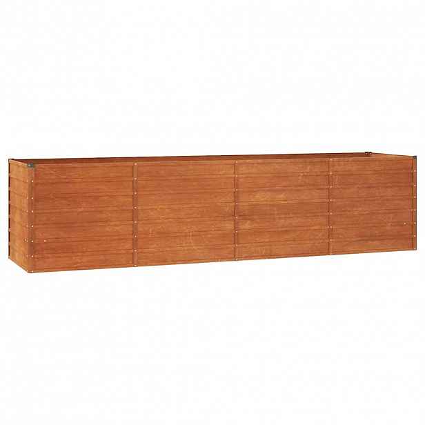 vidaXL Zahradní vyvýšený záhon rezavý 320 x 80 x 77 cm cortenová ocel
