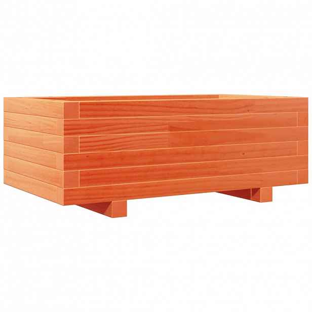 vidaXL Zahradní truhlík voskově hnědý 80x80x26,5 cm masivní borovice