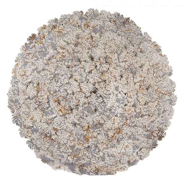 Béžovo-šedé antik nástěnné světlo s listy Esmé - Ø 62*12 cm E27/ma* 4*60W Clayre & Eef