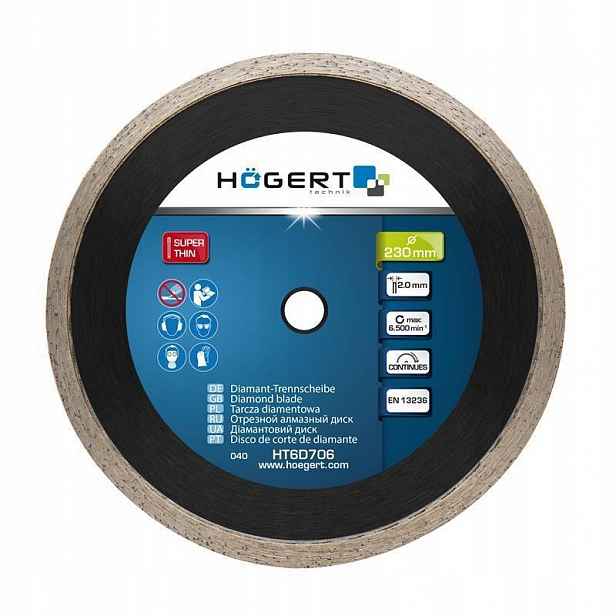 Diamantový kotouč celoobvodový 230 mm HT6D706 Hogert