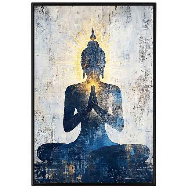 Plakát Rámeček Aluminium Portrét Náboženství Buddha Meditace Čakra Zen 40x60