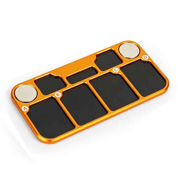TEMU Magnetický organizér na šrouby, organizér na šrouby z hliníkové slitiny, držák na uložení šroubů, pro RC modely, elektroniku, opravy telefonů,