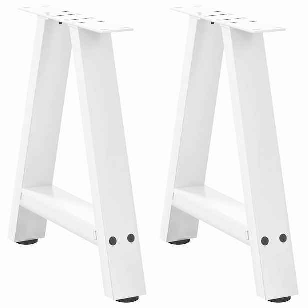 vidaXL Nohy konferenčního stolku ve tvaru A, 2 ks, bílé, 38 x (42-43) cm, ocel