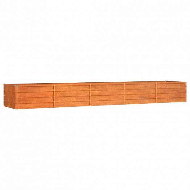 vidaXL Zahradní vyvýšený záhon rezavý 400 x 80 x 45 cm cortenová ocel