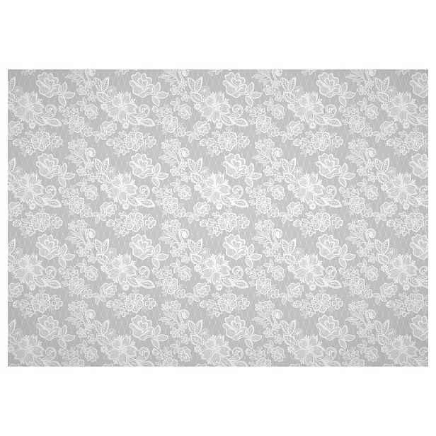 Vliesová fototapeta Bílá krajka Květiny Elegance Klid 250x175 lepidlo