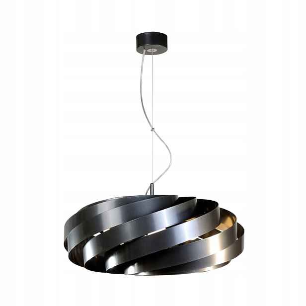 Závěsná lampa antracit kovová, moderní, kulatá, 60 cm nad stůl Zuma Line