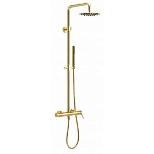 Zlatý sprchový sloup Rain Pi – elegance a funkčnost