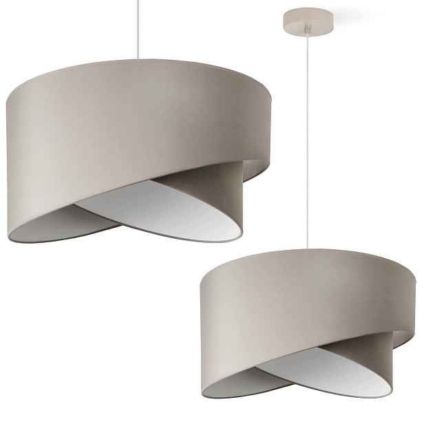 Závěsná Stropní Lustrová Lampa S Kašmírovým Stínidlem, Béžová, 45 CM