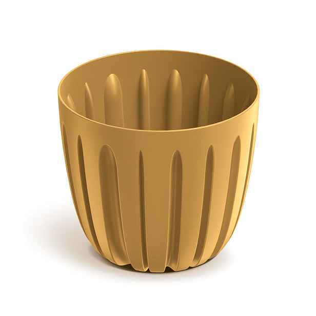 Prosperplast Plastový květináč WARIOS hořčicový, varianta 13,8 cm