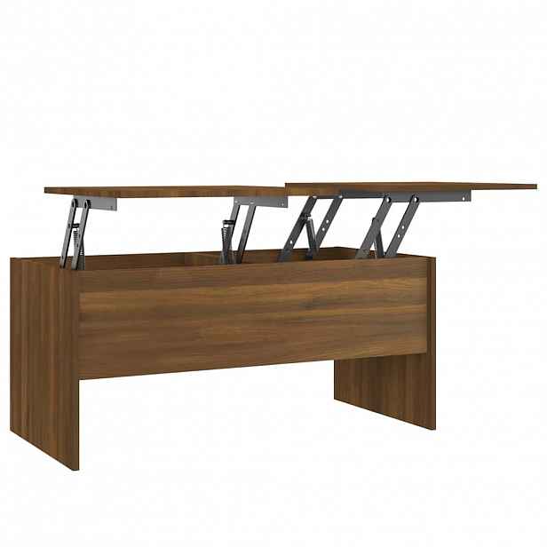 vidaXL Konferenční stolek hnědý dub 102x50,5x46,5 cm kompozitní dřevo