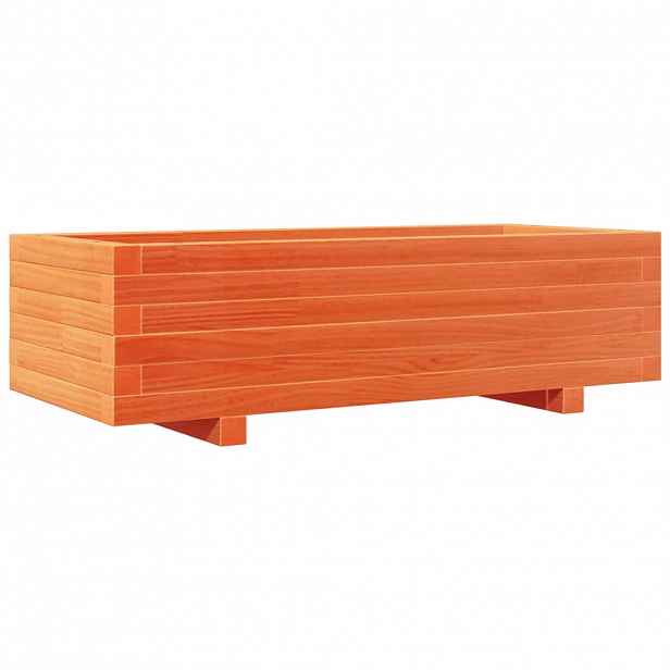 vidaXL Zahradní truhlík voskově hnědý 90x40x26,5 cm masivní borovice