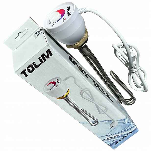 Ohřívač 2000 W (2 kW) 6/4'' 1 1/2" Tolim pro boiler s termostatem