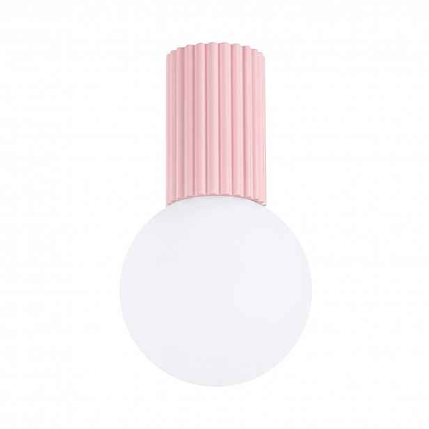 Stropní Svítidlo Halo růžové IP44 Svítidlo s růžovou základnou Sollux Pink