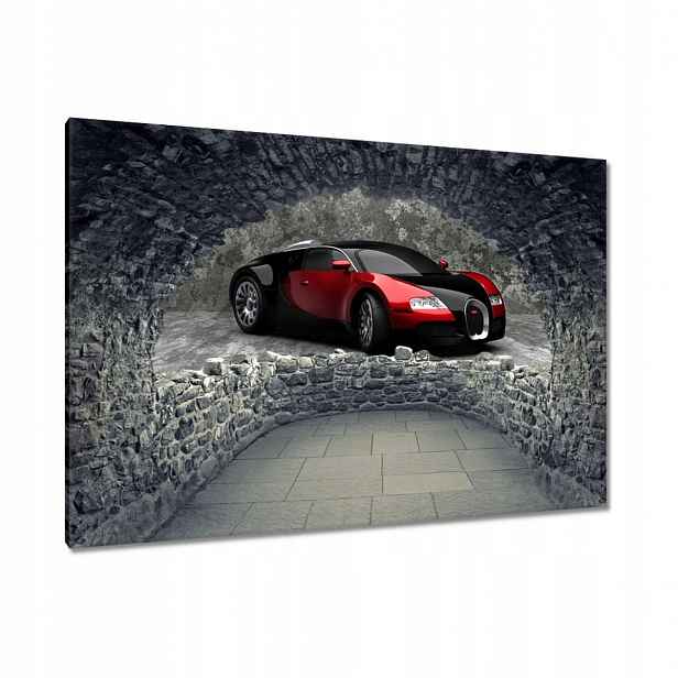 Obrazy 120x80 Bugatti Veyron Červená