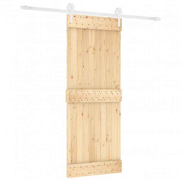 vidaXL Posuvné dveře 80 x 210 cm Masivní borové dřevo (neupravené)