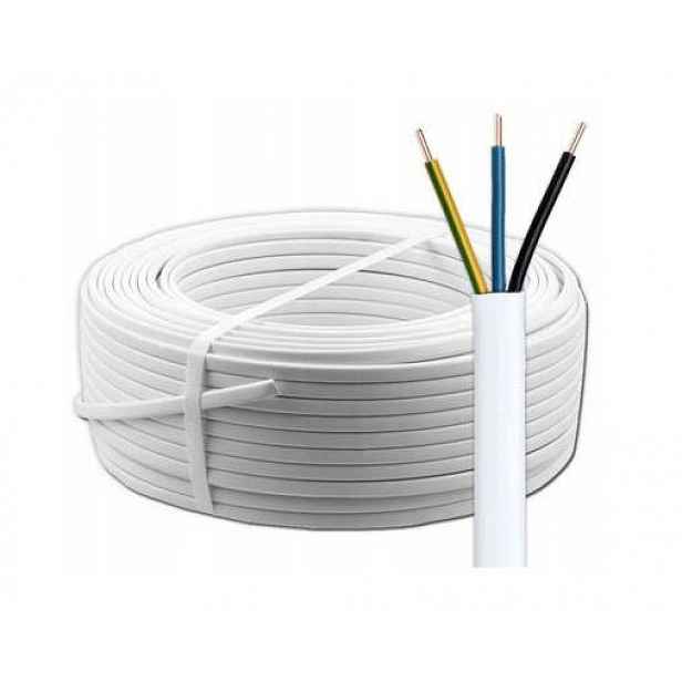 Elektrický plochý kabel YDYp 3x 1,5 mm 100 m Aks Zielonka 450/750 V