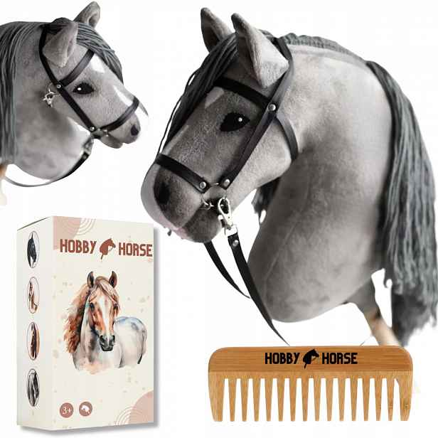 Hobby Horse Kůň Na Tyči A3 Koník S Hřívou Hlava Koně Hřeben Krabička